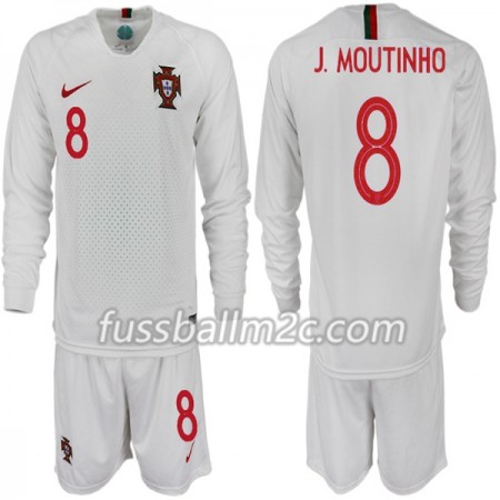 Fußballtrikots Portugal J. MOUTINHO 8 Kinder Auswärts Trikotsatz WM 2018 Langarm